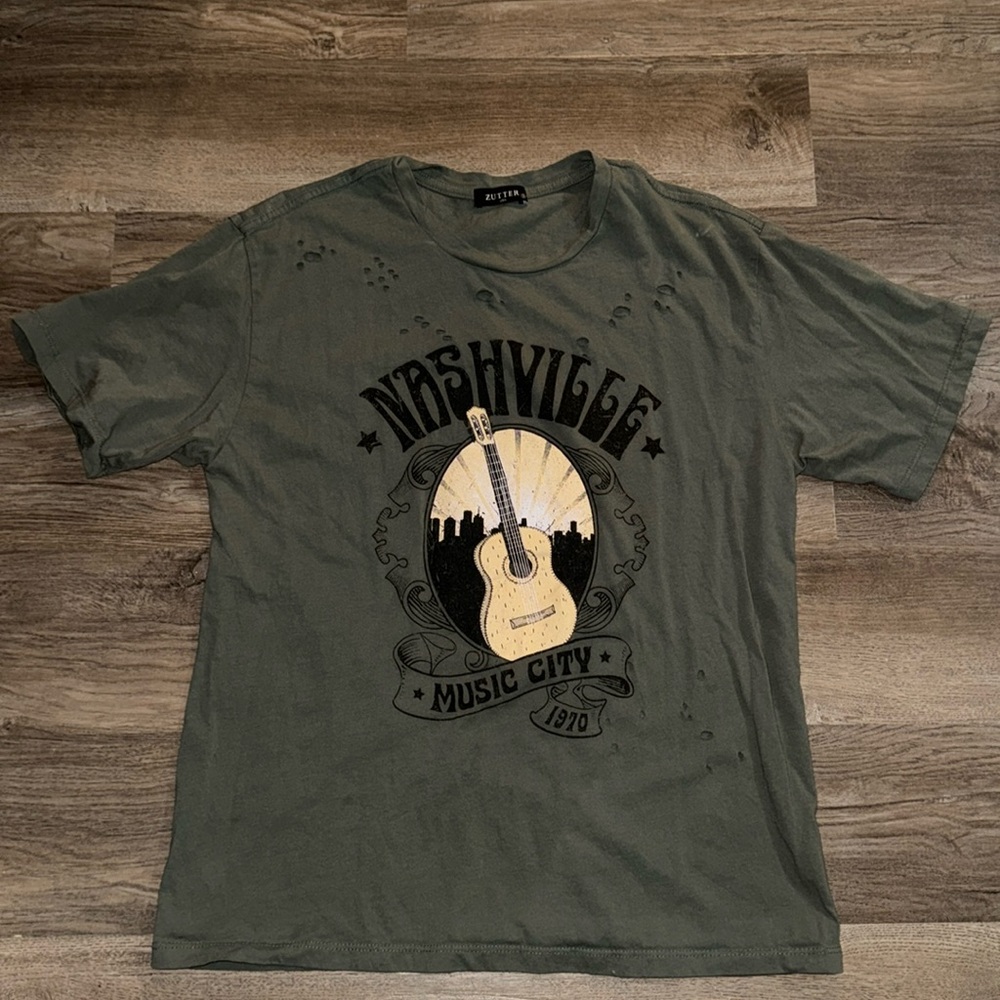 Distressed graphic tee